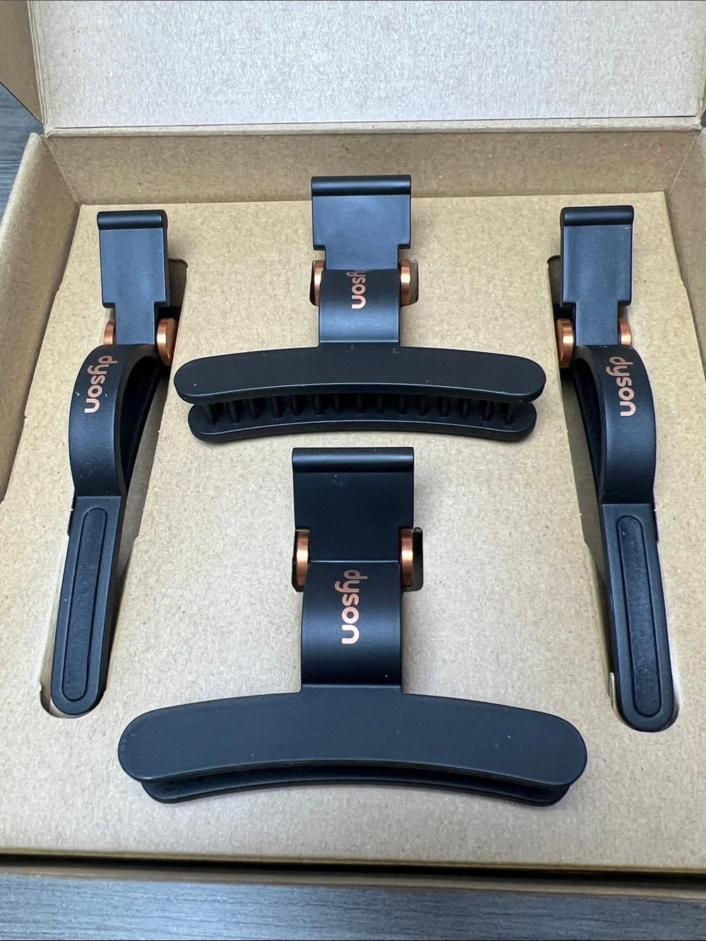 Dyson Black & Rose Gold Hair Clips